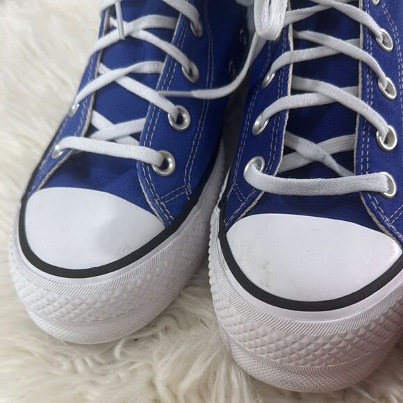 Converse All Star Chuck Taylor Blue and White High-Top Sneakers Size8 - Picture 6 of 11